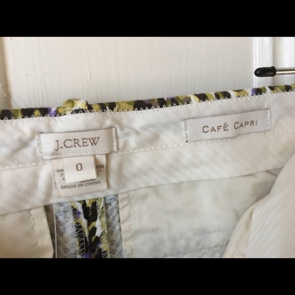 J.CREW CAFE CAPRI PANTS-NEW-W$148 TAG-SIZE 0 - Picture 8 of 8